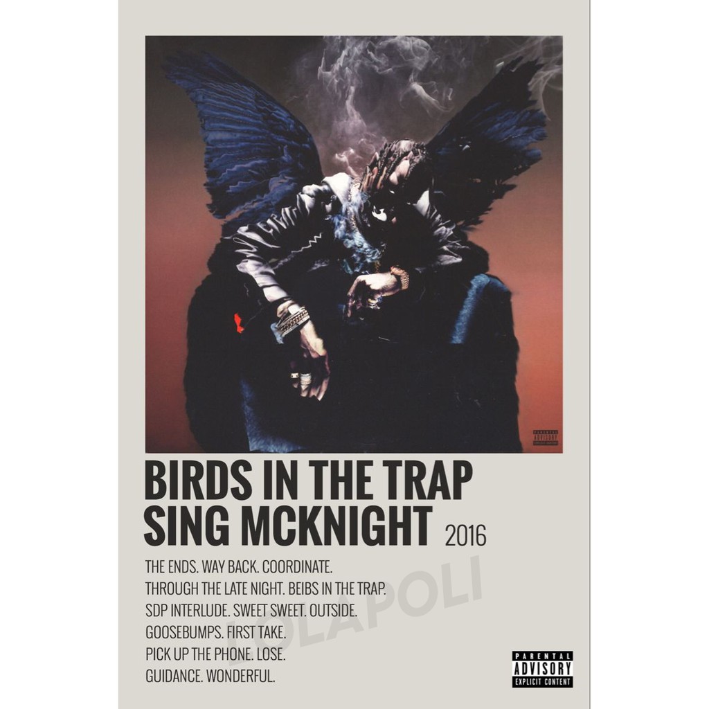 Poster Cover Album Birds in The Trap Sing McKnight - Travis Scott