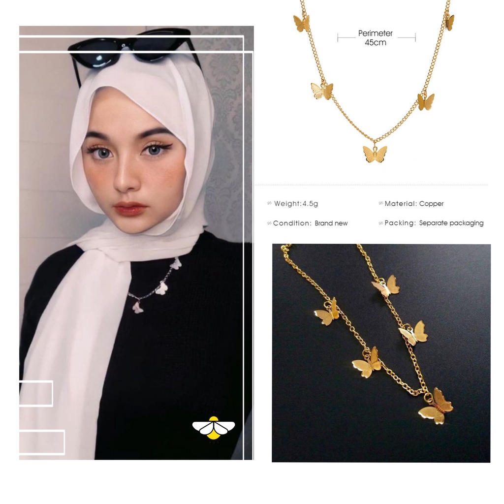 Import Kalung Rantai Layer Silver Liontin  Kalung Gembok Retro Simple Aksesoris Fashion Korea