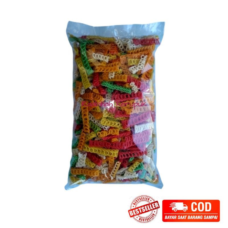 

KERUPUK KEPANG WARNA WARNI / KERUPUK RANTAI /KERUPUK BAWANG MENTAH MURAH BISA COD - 1 KG