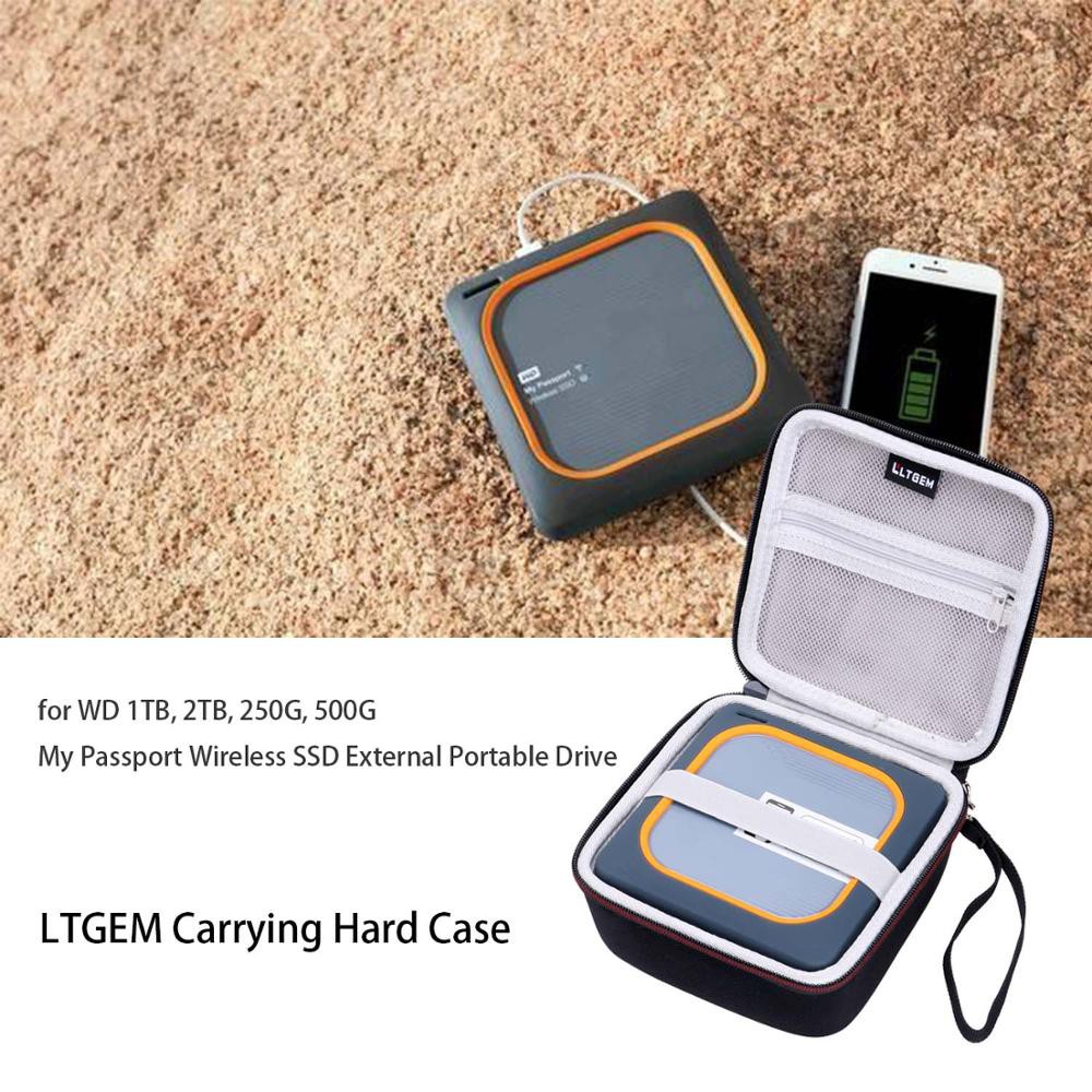 IMPORT LTGEM EVA Hard Case for WD 1TB 2TB 250G 500G My Passport Wireless SSD External Portable