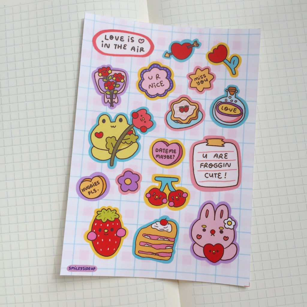 

love is in the air sticker sheet