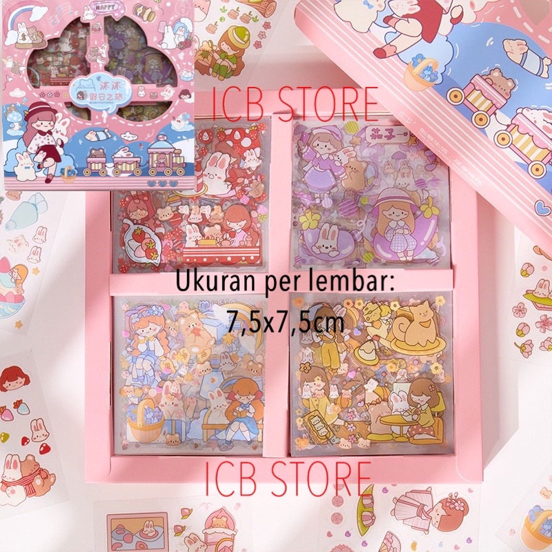 1 Lembar Stiker Aesthetic Tumblr Hp / Stiker Lucu Telado-HAPPY PVC