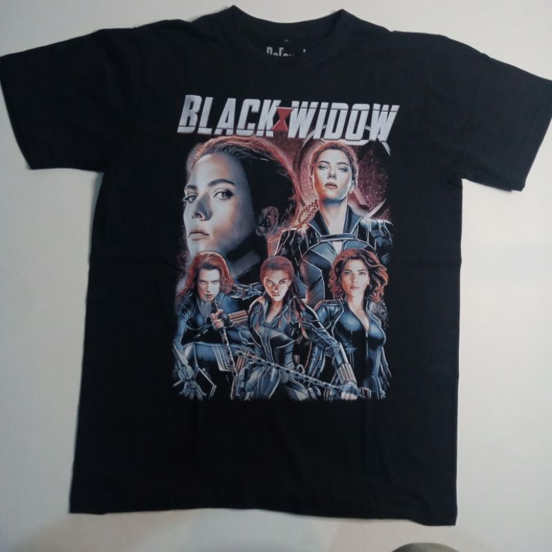 SCARLETT JOHANSSON BLACK WIDOW AVENGERS SUPERHERO MARVEL MOVIES TEE/KAOS FILM MARVEL SUPERHERO BLACK