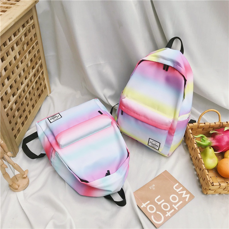 TAS RANSEL GRADASI WATER PROOF ANTI AIR OMBRE NEW GENERATION BACKPACK FASHION LUCU IMUT TAHAN AIR HU