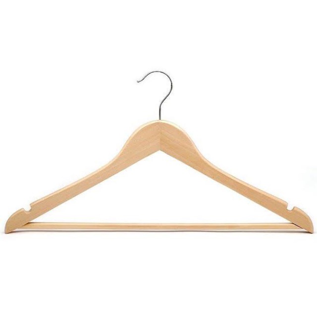 HANGER Kayu natural Palang dewasa 6 pcs dan 12 pcs