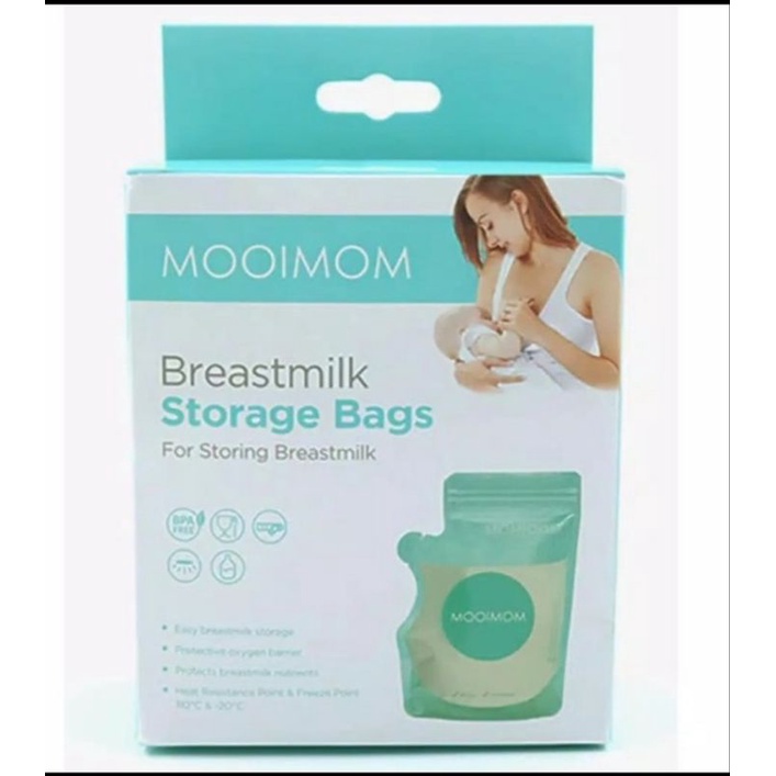 Mooimom Breastmilk Storage Bags 240ml isi 30 kantong asi mooimom 120ml isi 30 Plastik Asi