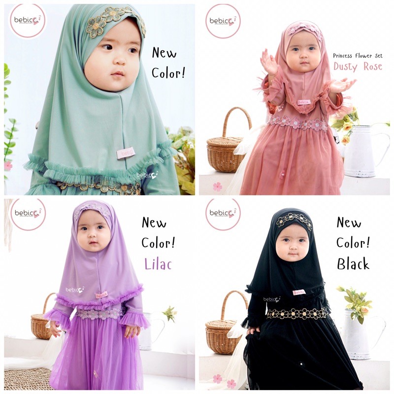 BEBICA PRINCESS FLOWER SET | GAMIS ANAK | ONE SET