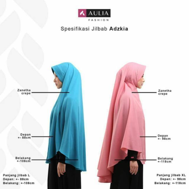 Jilbab Adzkia syar'i premium by Aulia Fashion