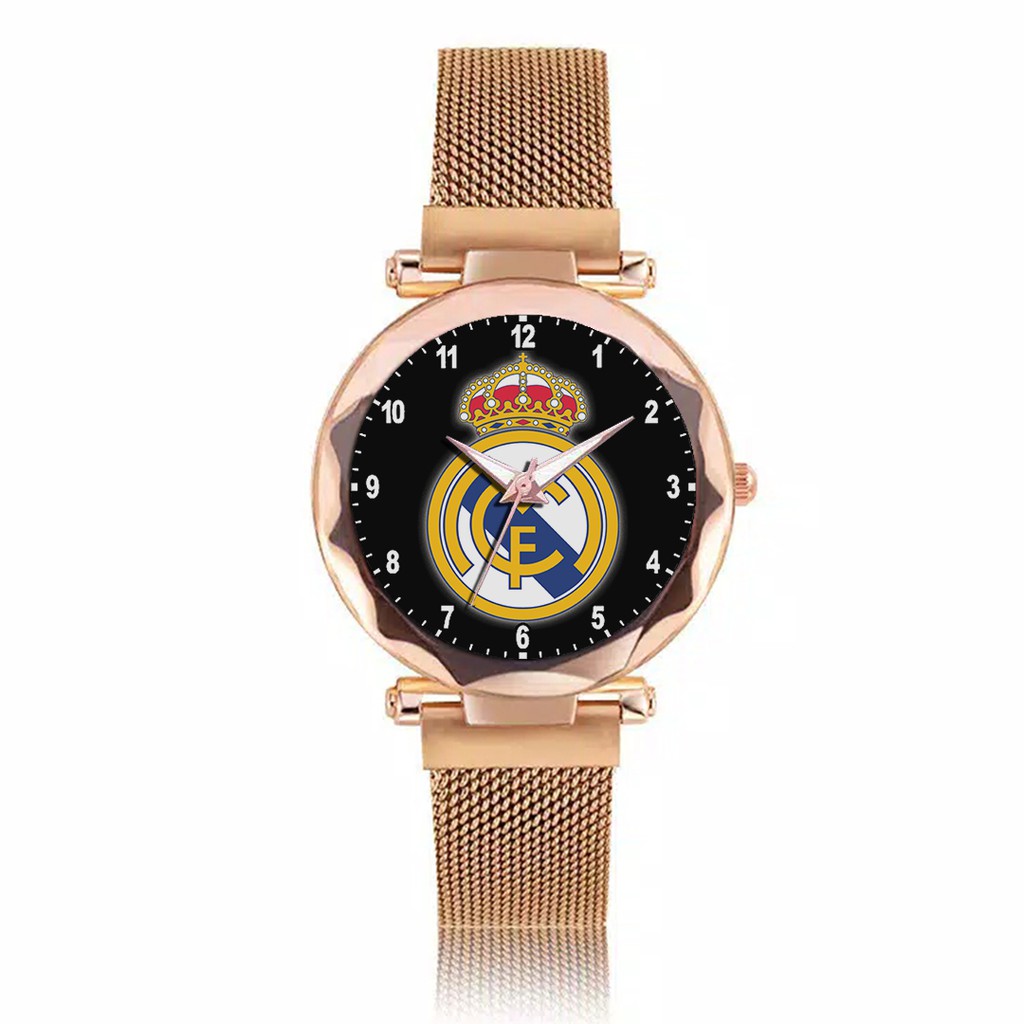 Jam Tangan Wanita Custom - REAL MADRID 2 Free Box &amp; Batre Cadangan