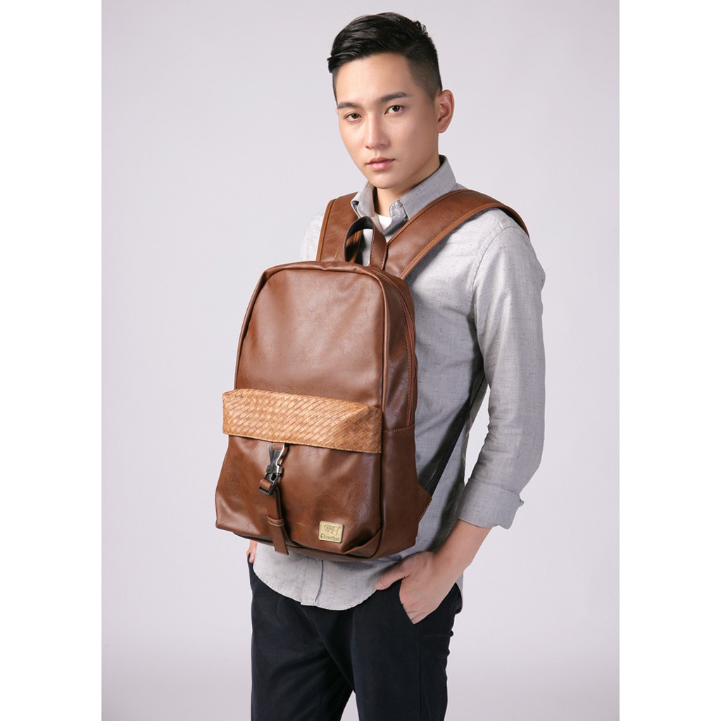 three box tas ransel kulit pria backpack ts608