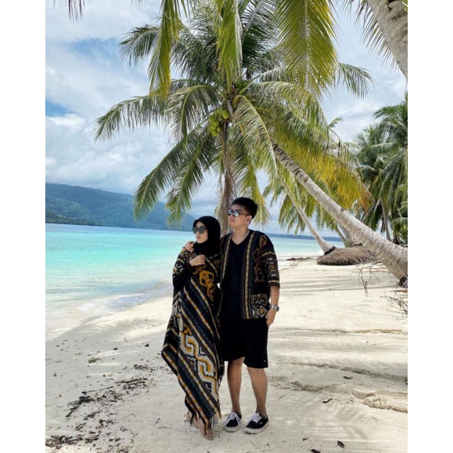 set baju tenun couple tenun jepara pakaian muslim tenun fashion muslim tenun