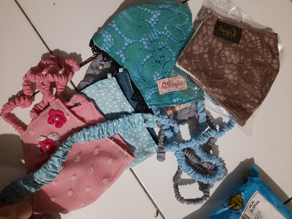 Masker Brukat Renda ((masker Hijab By Raja))
