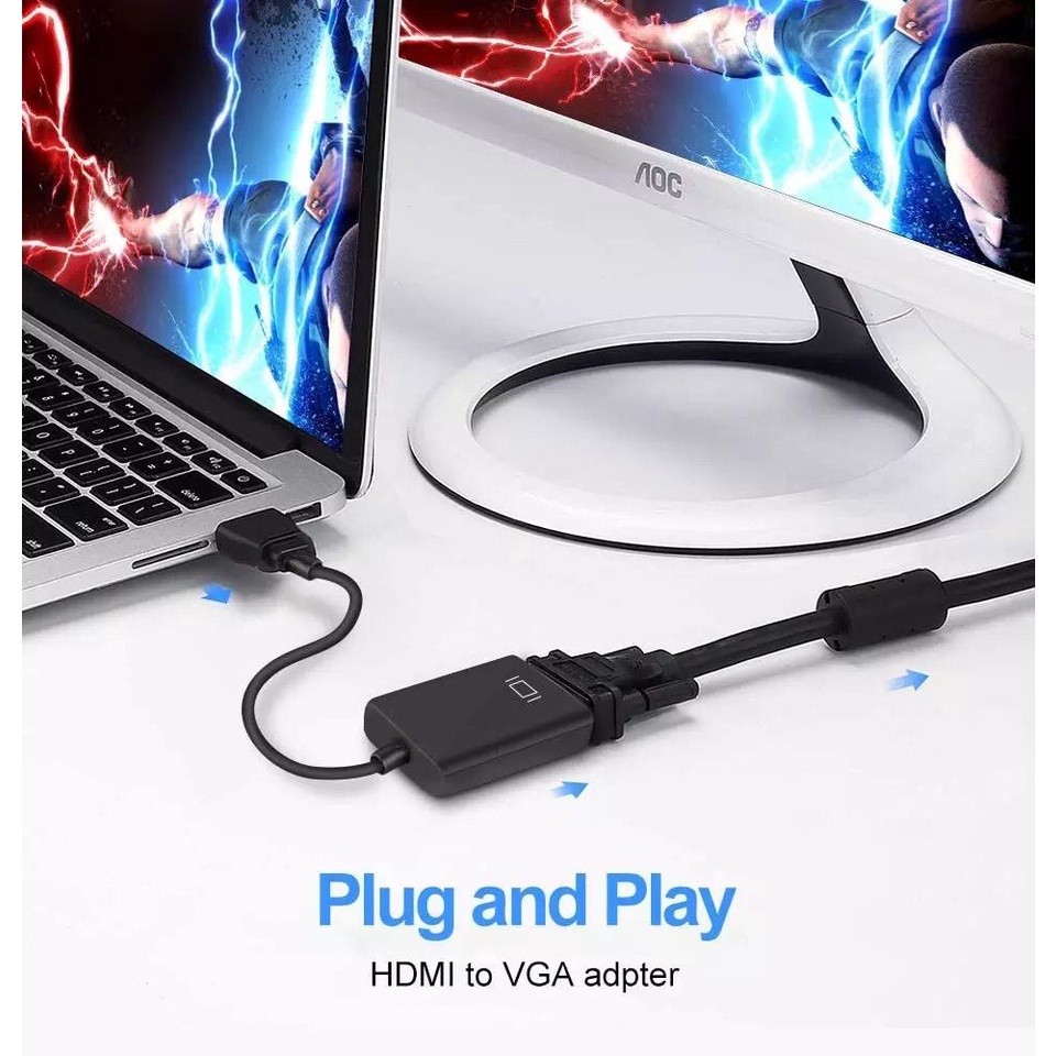 converter hdmi to vga + audio / converter hdmi to vga