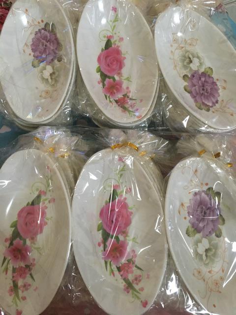 Souvenir Mangkuk Oval Melamin Kemasan Plastik