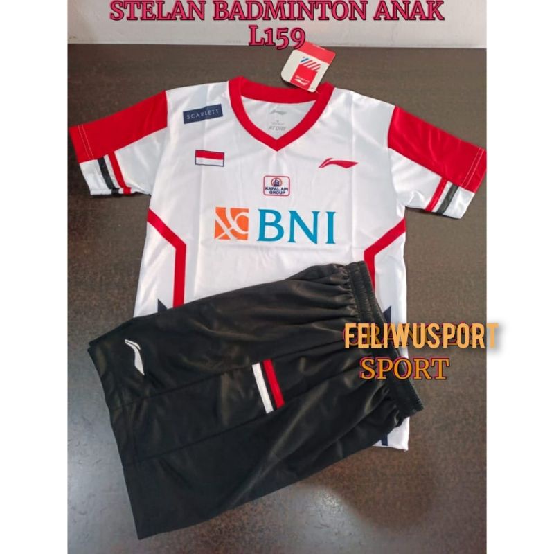 BAJU BADMINTON ANAK/ SETELAN ANAK BULUTANGKIS LINING