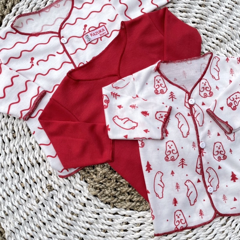3 PCS Baju Bayi Lengan Panjang Baju Bayi Baru Lahir Baju Newborn Baju Bayi Perempuan Baju Bayi Laki laki Gift Lahiran Hampers Baby Newborn SNI DNW BABY