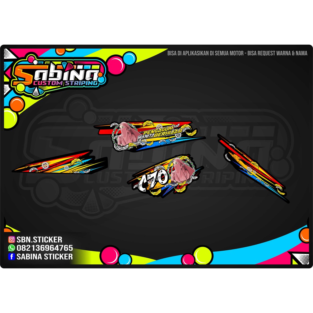 STICKER STRIPING DECAL C70 CUSTOM 04