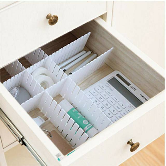 Partisi Sekat Laci Pembatas Pemisah Drawer Desktop Organizer