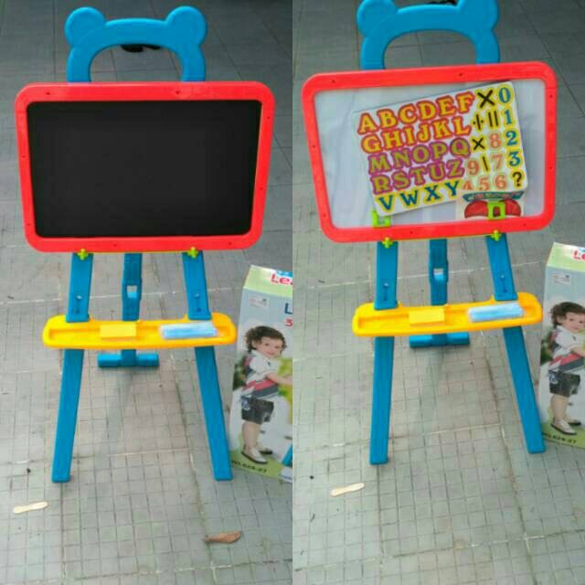

Mainan anak papan tulis learning easel 3 in 1