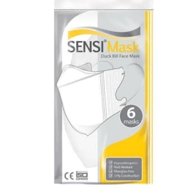 masker sensi duckbill isi 6 & unicharm