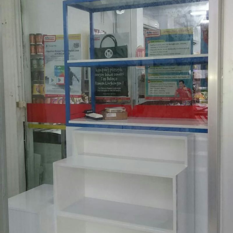 Meja Kasir Laundry / Meja Counter / Lemari Rak / Meja Kasir