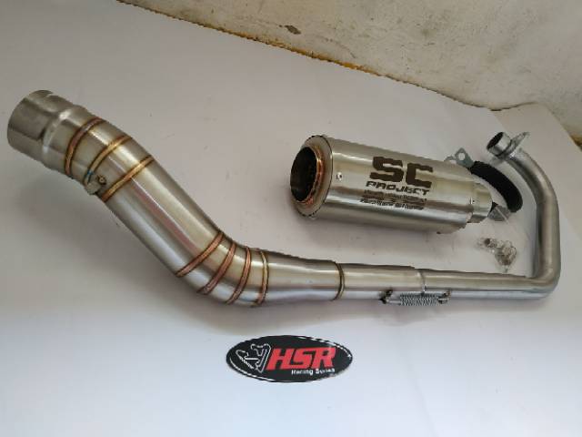 KNALPOT RACING SC PROJECT VIXION NEW/R15 V3/BISON/VERZA/SONIC/SATRIA FU/GSX 150R/CB 150R/CBR 150 DLL-5