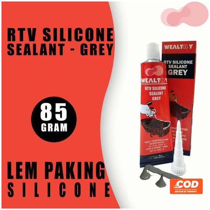 

Lem Gasket | Lem Pakingan |Wealthy Rtv Silicone Sealant - Grey [85 Gr] Kode 344