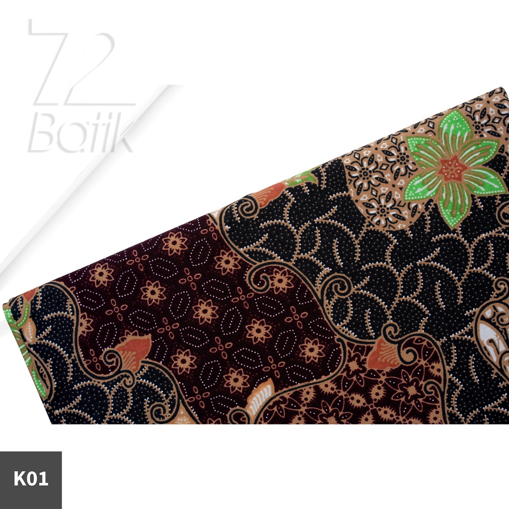 KAIN BATIK PREMIUM Bahan Katun Motif Sekar Jagad Warna Coklat Hitam 721582 Cap 72 Jarik Jarit Samping Kebat Panjang Batik Katun Modern Premium Bahan Seragam Batik Pernikahan Kantor Keluarga Murah Kamen Jadi Batik Bali Lembaran