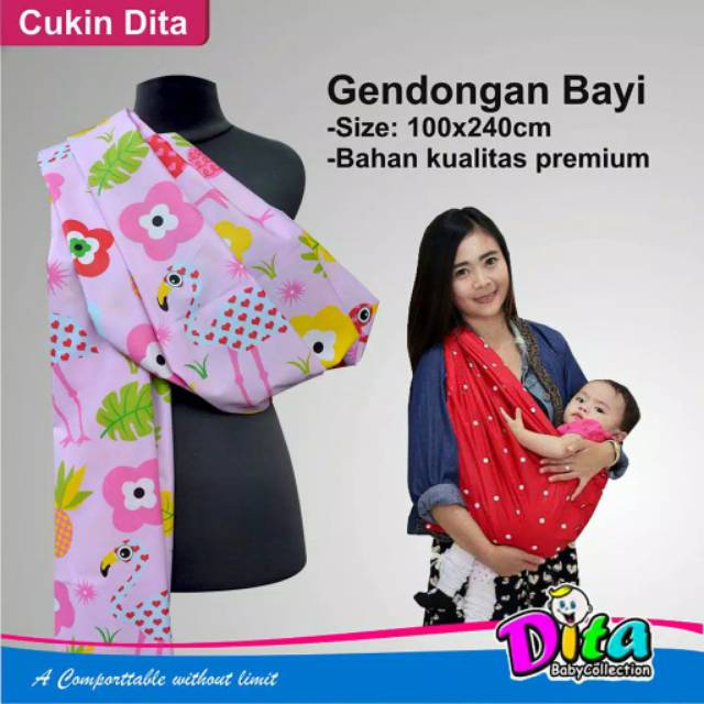 GENDONGAN BAYI CUKIN DITA KARAKTER || KAIN GENDONGAN KARAKTER || JARIK MODERN