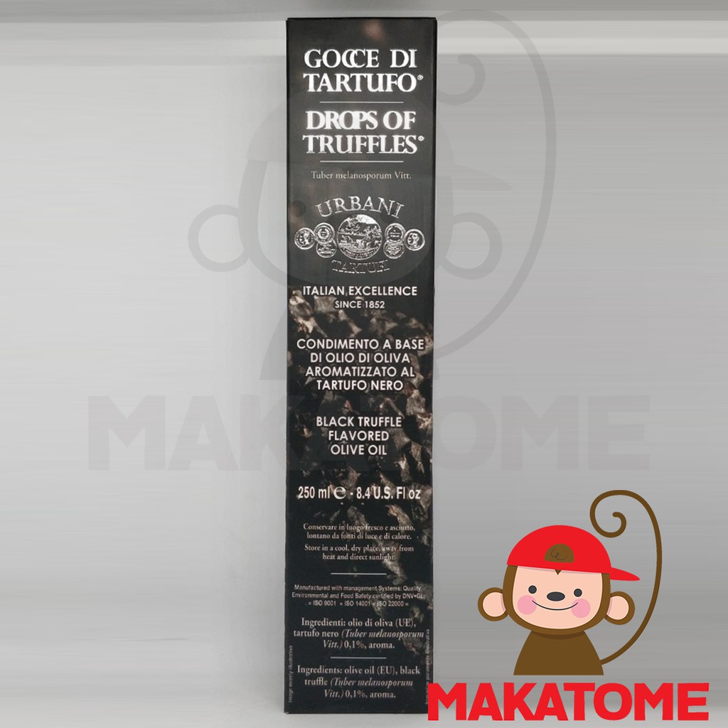 

Urbani Tartufi Black Truffle Flavored Olive Oil 250ml 250 ml trufle Gocce di Tartufo Bianco