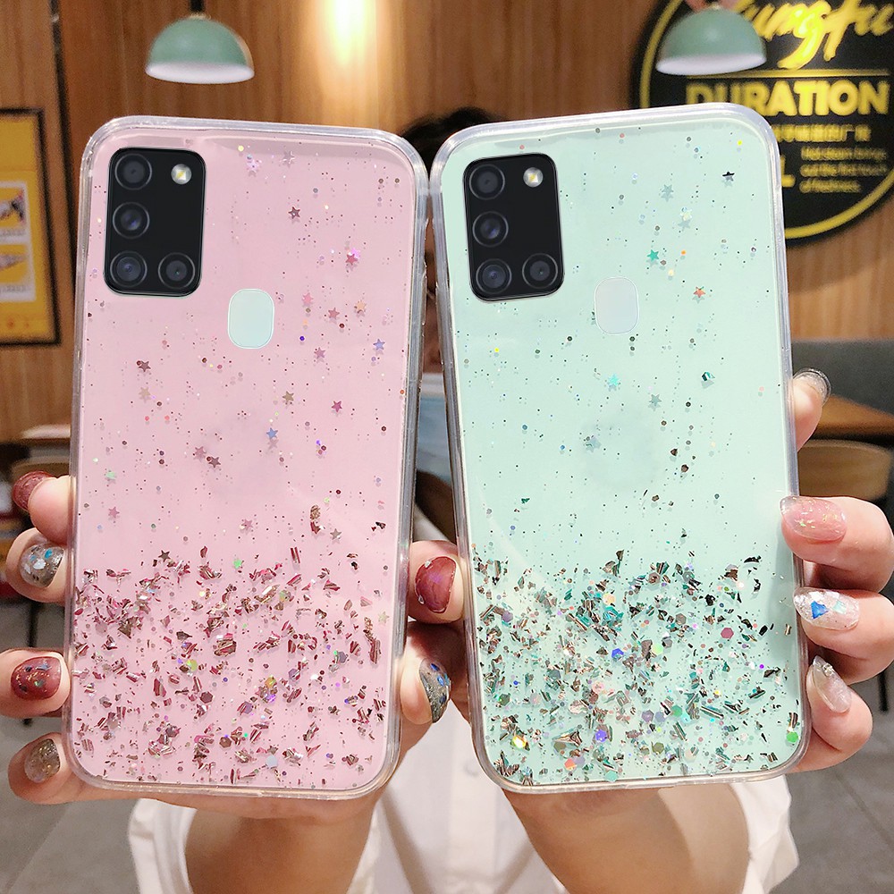 Cod Starry Shiny Case Oppo A53 A52 A92 Stylish Candy Silicon Case Soft Clear Cover Shopee Indonesia