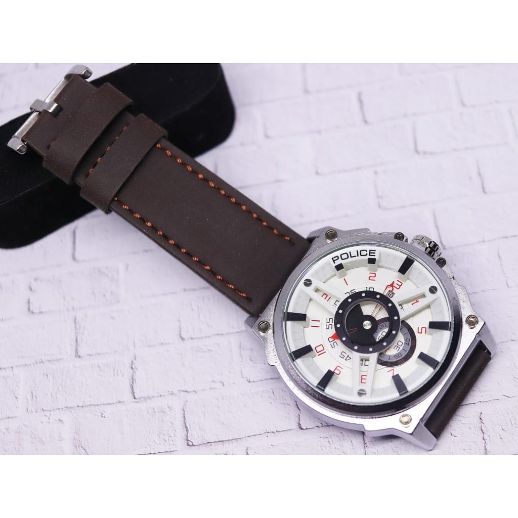 JAM TANGAN PRIA POLICE KULIT 3103 TRENDY