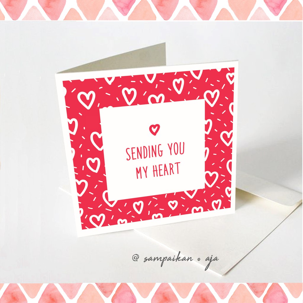 Kartu Ucapan Valentine V02 Greeting Card Valentine Love Couple Shopee Indonesia