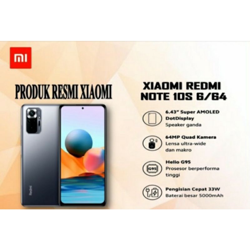 promo redmi note 10s ram 8128gb 6128gb garansi 1 tahun resmi redmi note 10s murah xiaomi note 10s