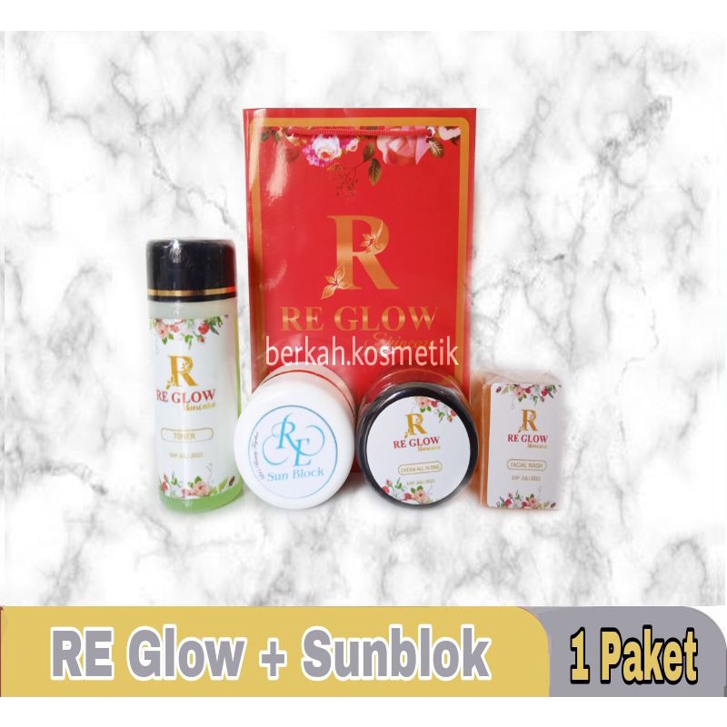 RE Glow Skincare Original + Sunblok (Ratu Entok)