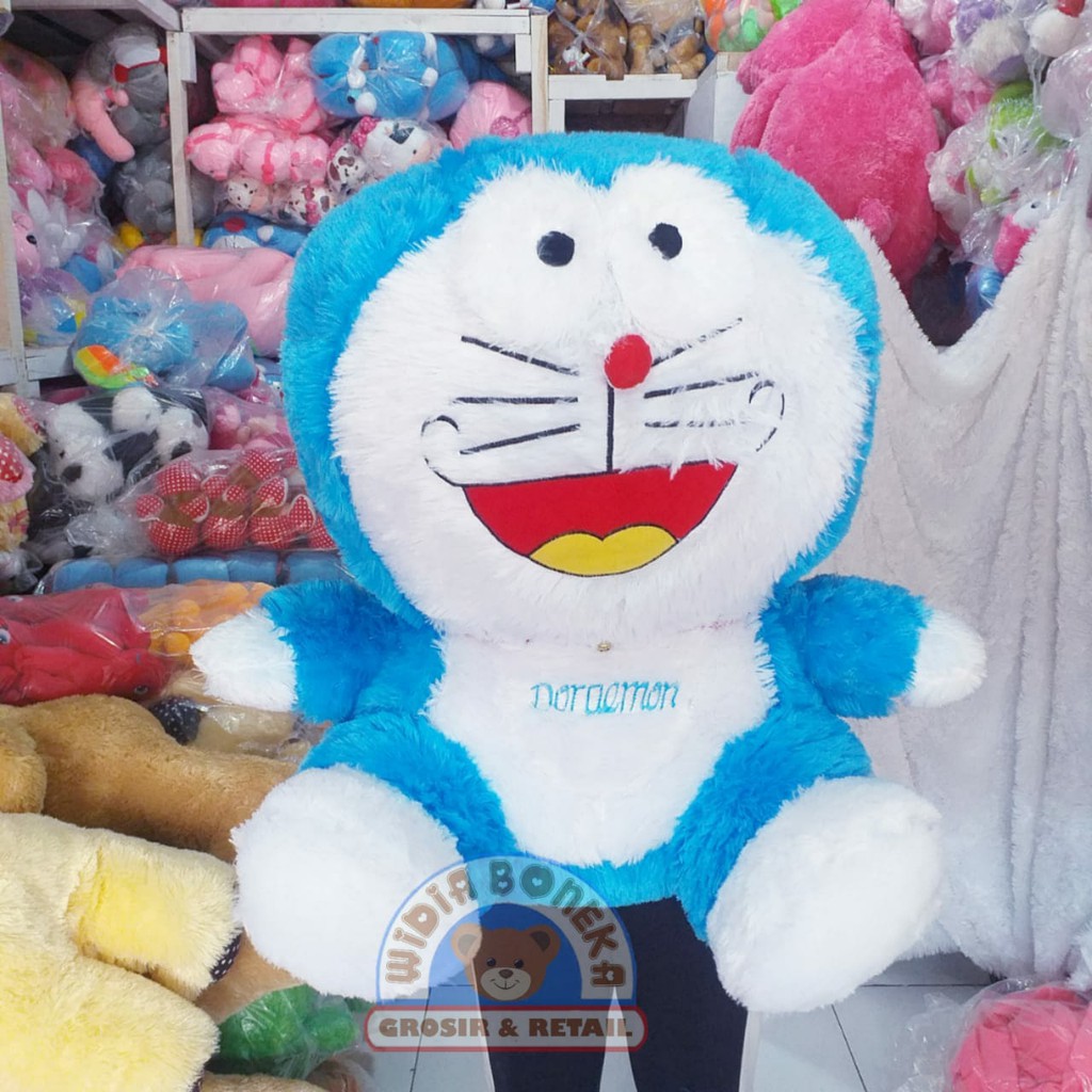 Boneka doraemon jumbo velboa / rasfur / snail mawar