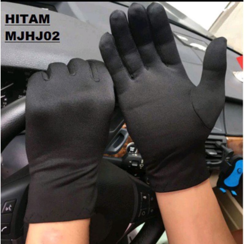[Touchscreen] Sarung tangan putih hitam polos touchscreen kain wedding paskibraka supir pengantin pernikahan prokes pemakaman harga grosir grosir
