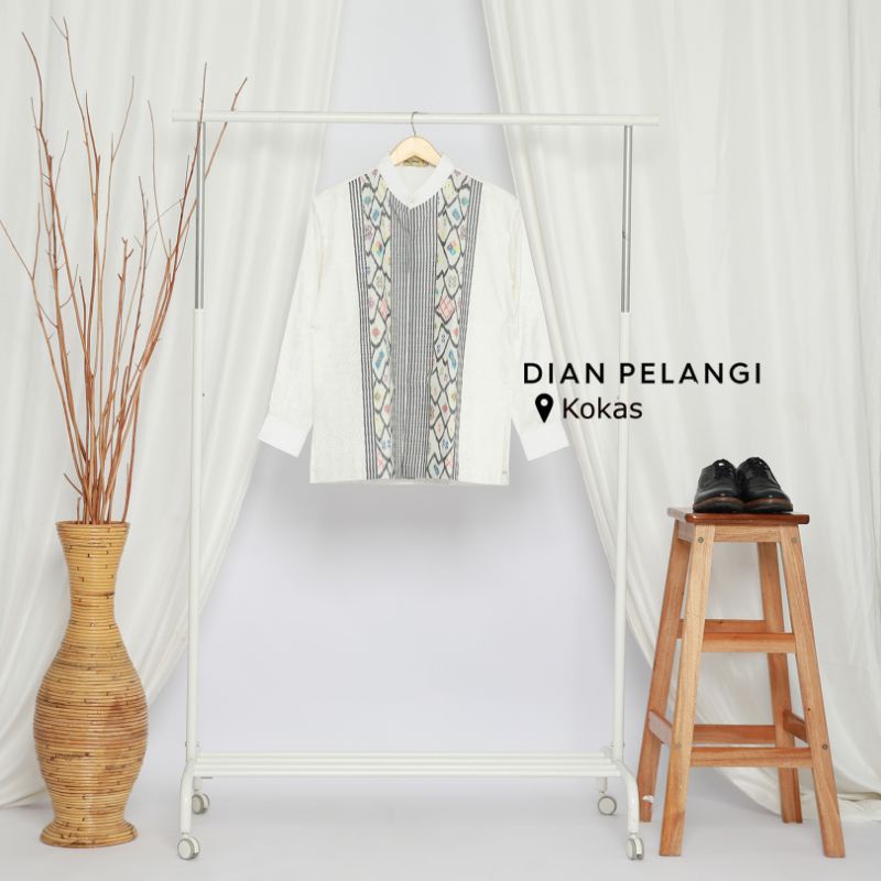 DIAN PELANGI KEMEJA KOKO ATBM KOMBINASI LIMAR