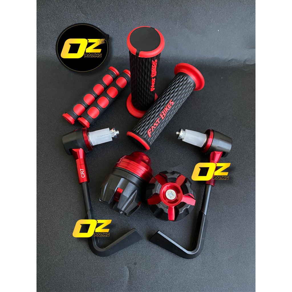 Proguard L + Handgrip FastBikes + Jalu As + Karet Handle Paket 4 item Murah Bisa Untuk Semua Motor