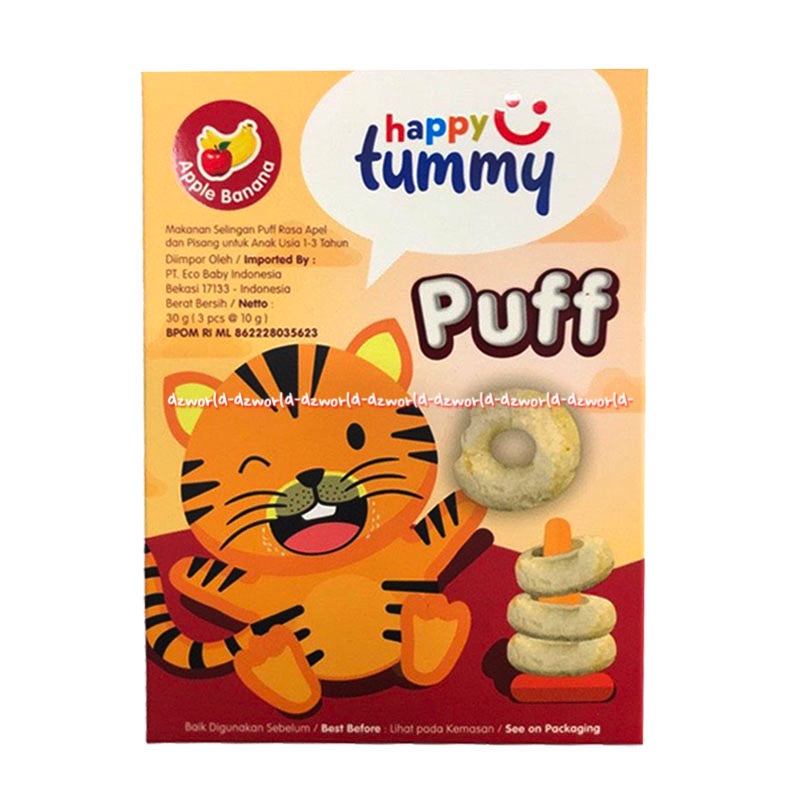 Happy Tummy Puff 30gr Snack For Baby Blueberry Apple Banana Sweet Corn Biskuit Cemilan Bayi Rasa Blue Berry Apel Pisang Jagung Manis Hepi Tumi Happytummy