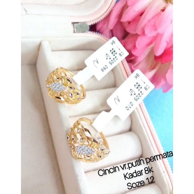 Cincin wanita dewasa model besar kadar 375/8k