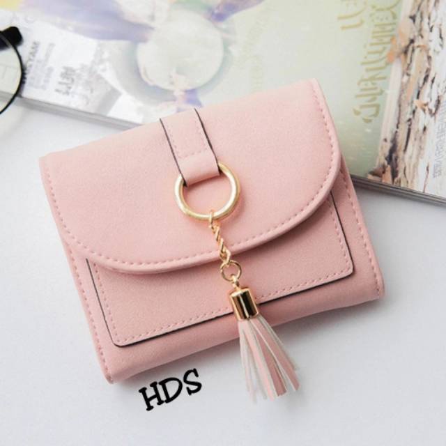 Dompet Wanita Mini Pendek Kecil Lipat Simple Wallet / Dompet mini ring rumbay ngambay