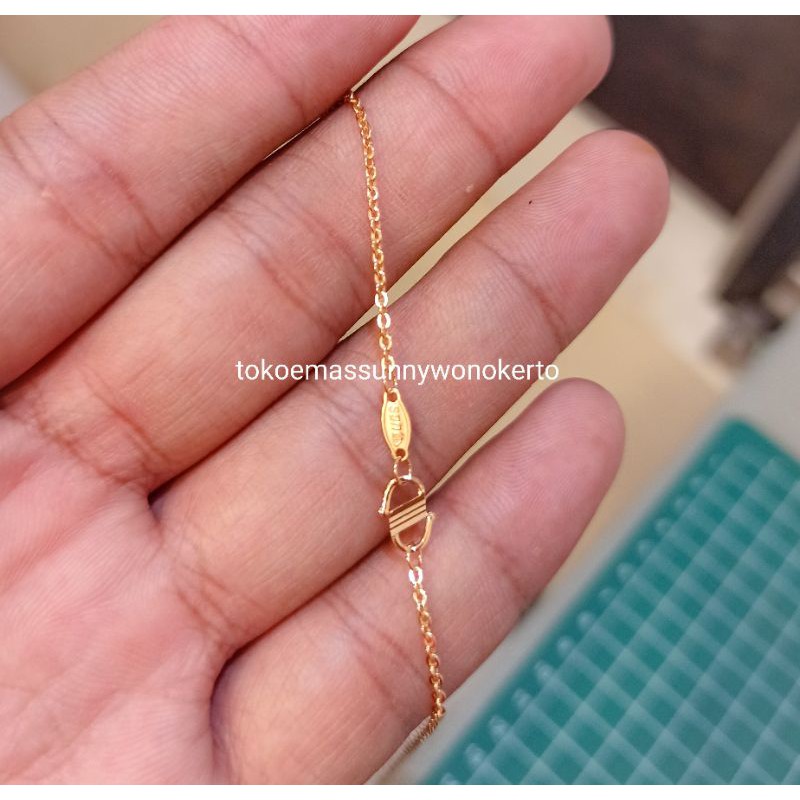 Kalung anak fancy siem korea tamparan plintir emas asli 375%