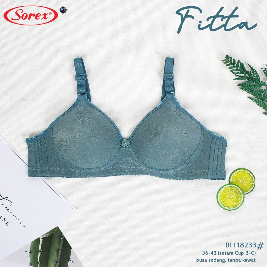 Sorex Bra Busa Tanpa Kawat Kait 3 Setara Cup C Cup Besar Lacey Bra Harian BH 33438