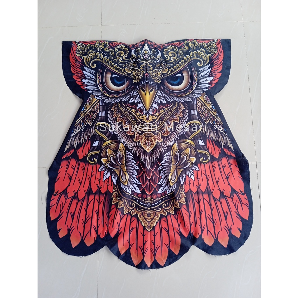 Mainan Anak Layangan Burung Hantung Kedis Celepuk Knock Down Printing Bali