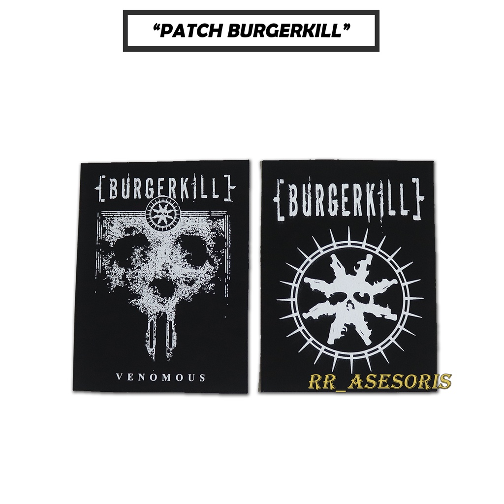 EMBLEM BURGERKILL PATCH BURGERKILL VENOMS  EMBLEM PATCH  EMBLEM BAND  PATCH SABLON  PATCH MUSIK KEKI