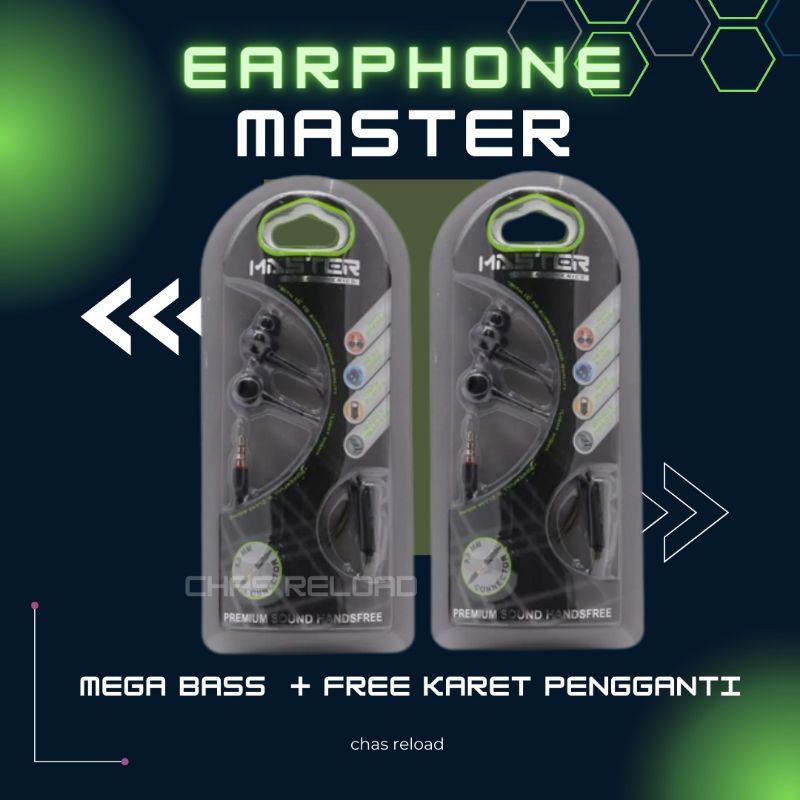 HEADSET HANDSFREE EARPHONE MEGA BASS MASTER
