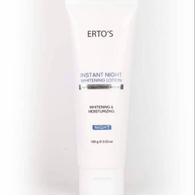 ERTOS INSTANT NIGHT WHITENING BODY LOTION MALAM PEMUTIH KULIT BADAN ORIGINAL
