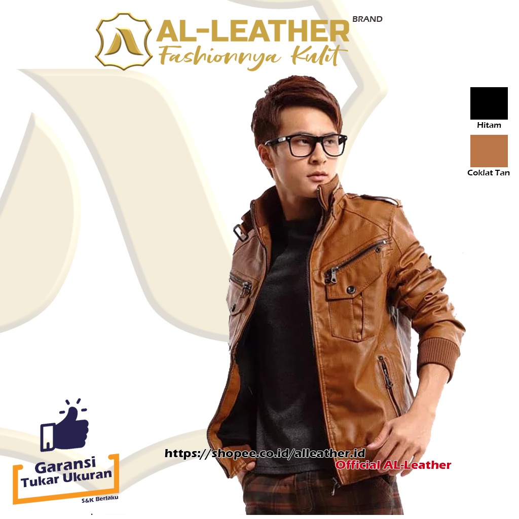 AL-Leather TERBARU PROMO JAKET KULIT MONDY AJ /BIGSIZE/SIZE S M L XL 2XL 3XL 4XL 5XL/CASUAL COWOK CEWEK/PROMO