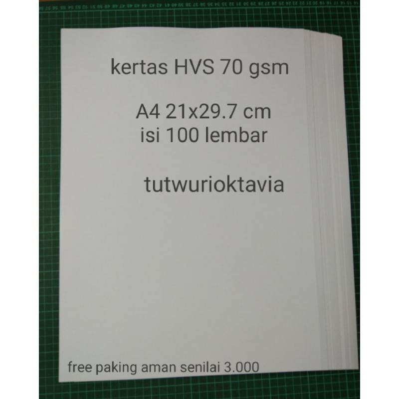 

kertas HVS 70 GSM A4 isi 100 lembar